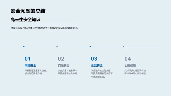 高三生安全教育PPT模板