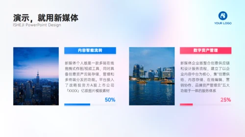 3D元素移动互联网弥散风工作总结汇报通用PPT