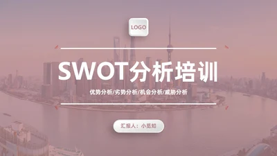 莫兰迪茶色商务SWOT分析培训PPT模板