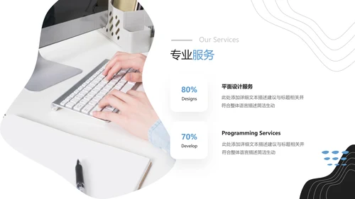 创意抽象企业宣传设计公司简介PPT模板