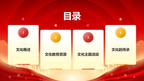 红色党政风红色文化主题活动宣传PPT模板