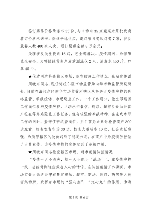 市场监管党员干部新型冠状病毒疫情防控先进事迹.docx