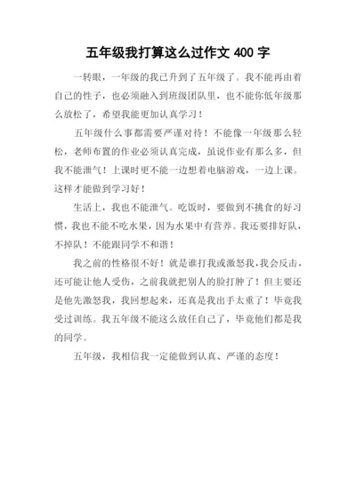 五年级我打算这么过作文400字.docx