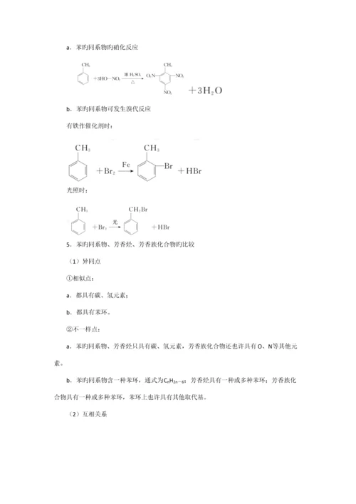 2023年新版高中化学选修知识点总结烃和卤代烃.docx