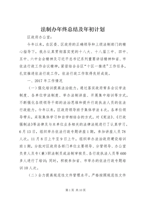 法制办年终总结及年初计划精编.docx