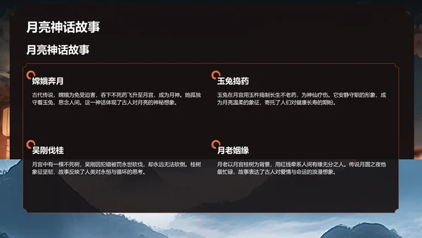 红色复古风中秋节课件PPT
