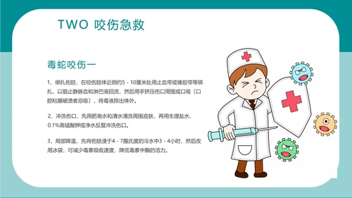 简约卡通医疗急救知识讲座