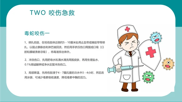 简约卡通医疗急救知识讲座