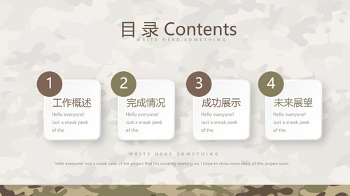 武警工作总结动态PPT
