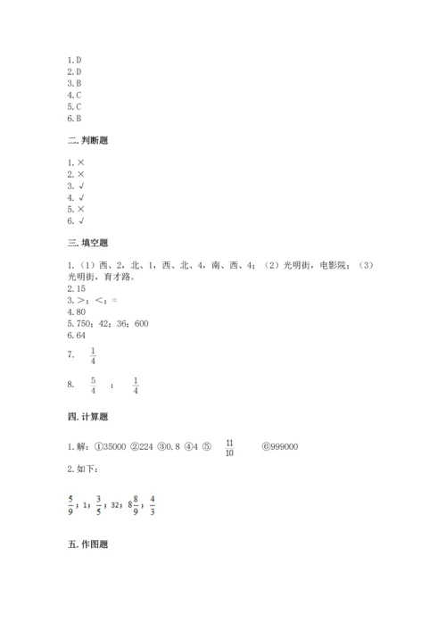 人教版六年级上册数学 期中测试卷含答案【精练】.docx