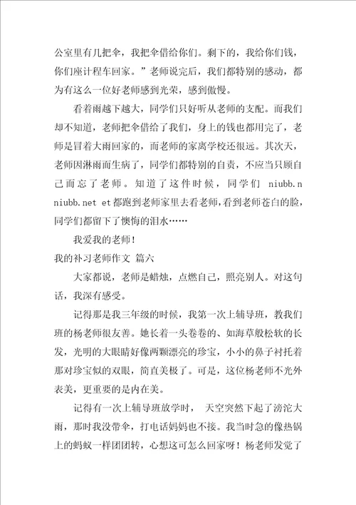 我的补习老师作文