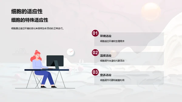 3D风生物医疗教学课件PPT模板