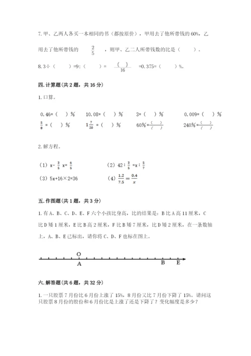 人教版六年级下册数学期末测试卷精编答案.docx