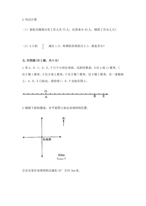 最新人教版六年级下册数学期末测试卷（考点提分）.docx