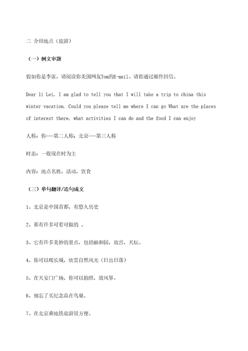 介绍地点英语作文