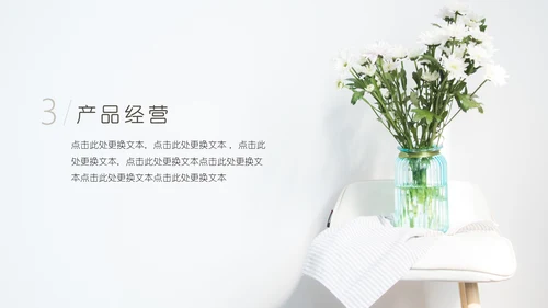 简约白菊封面商业计划书通用PPT模板