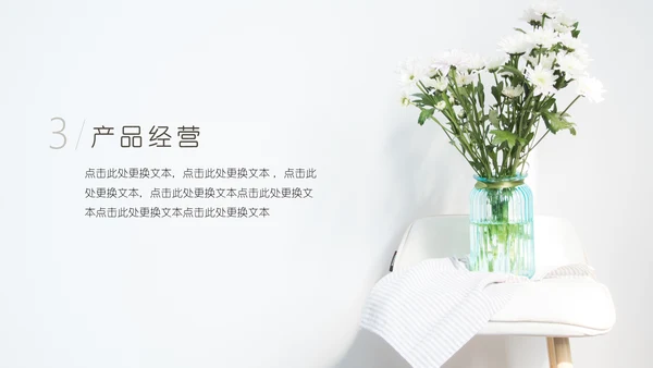 简约白菊封面商业计划书通用PPT模板