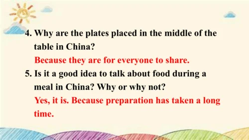 Module 6 Eating together Unit 3 Language in use 课件