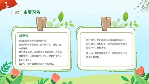 绿色清新卡通儿童中小学4月5日缅怀先烈传承美德主题班会PPT清明