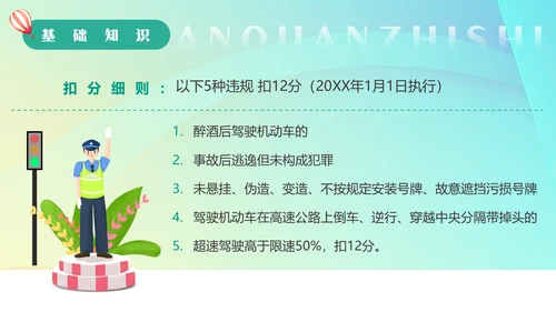 驾驶员开车安全知识培训课件通用PPT模板