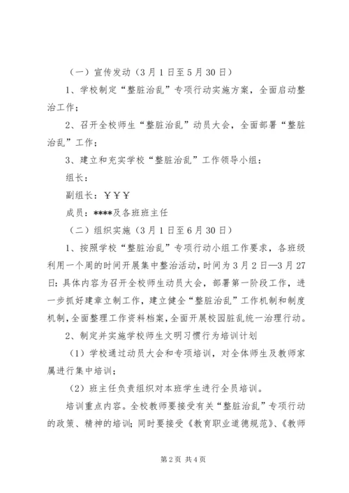 达依中心小学“整脏治乱”实施方案 (3).docx