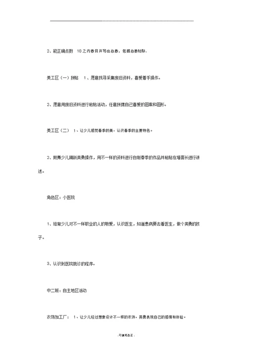 关于区域活动的园本教研阶段小结
