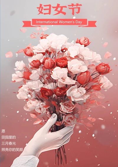 3月8日妇女节节日海报
