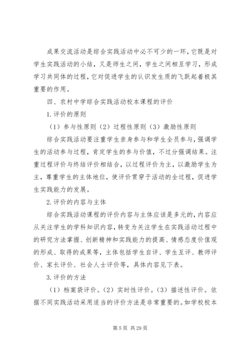 农村中学的综合实践—探索与反思.docx