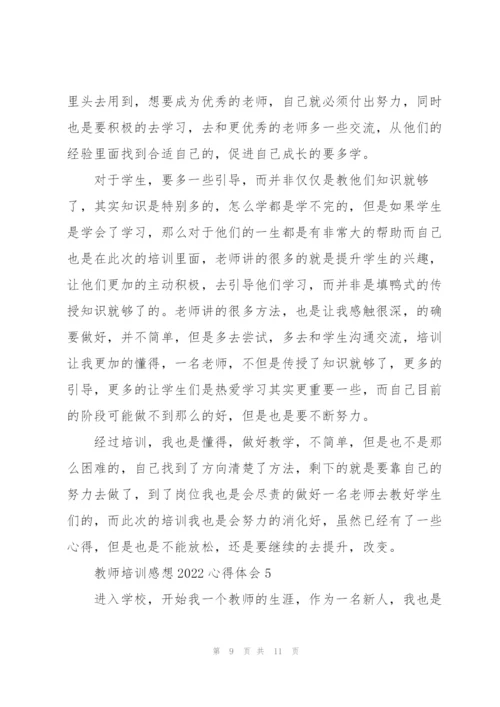 教师培训感想2022心得体会范文.docx