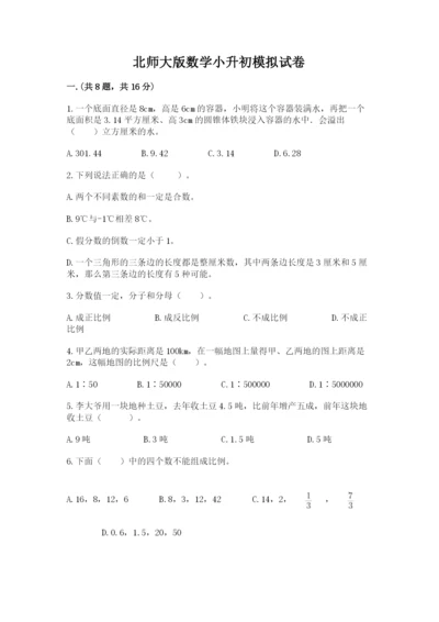 北师大版数学小升初模拟试卷及答案（网校专用）.docx