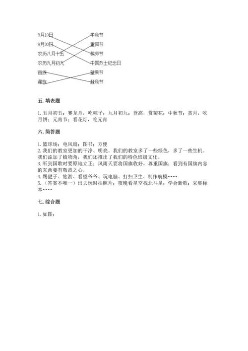 部编版二年级上册道德与法治期中测试卷附答案（b卷）.docx