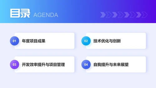 蓝色科技风后端开发工程师个人年终总结PPT模板