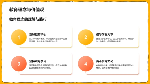 橙色插画风试用期转正述职报告PPTPPT模板