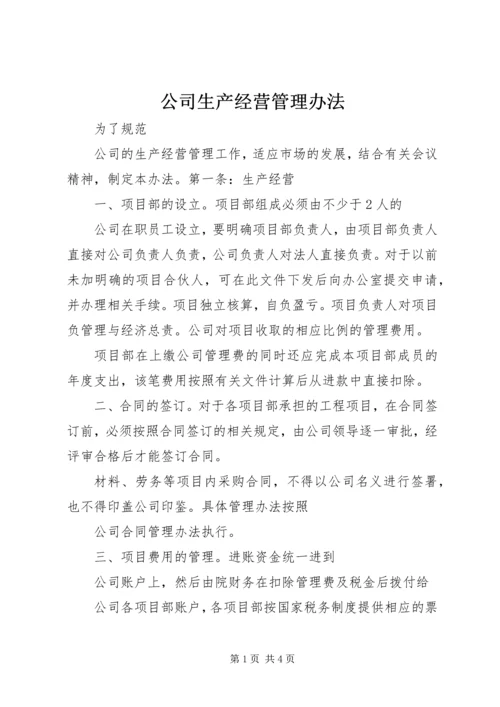 公司生产经营管理办法.docx