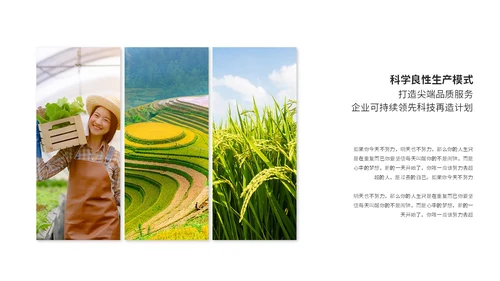 绿色简约商务农业商业计划书农业ppt模板