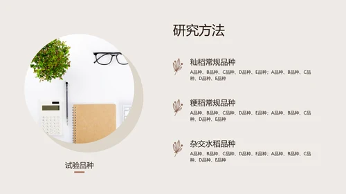 棕色简约风校园汇报植物品种研究和进展毕业答辩