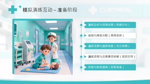 绿色插画风小学课件急救小卫士PPT