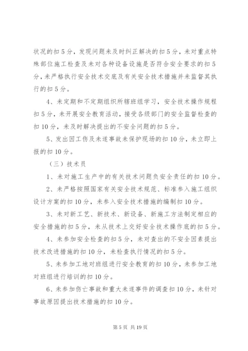 管理人员安全生产责任制考核制度.docx