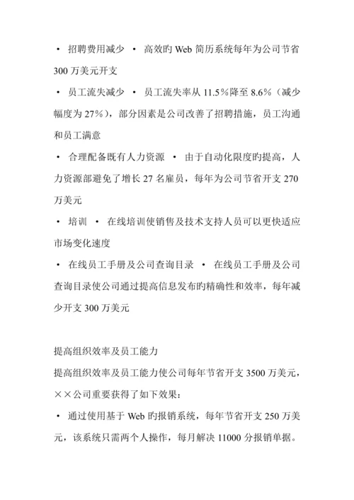 公司的电子人力资源解决专题方案模板.docx