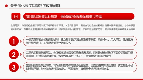 解读关于深化医疗保障制度改革的意见PPT课件