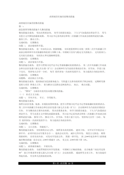 政绩观存在偏差的整改措施.docx