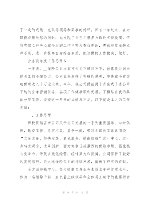 业务员年度工作总结模板.docx