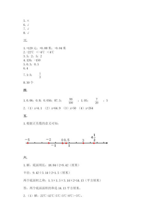 小学六年级升初中模拟试卷及参考答案（培优b卷）.docx