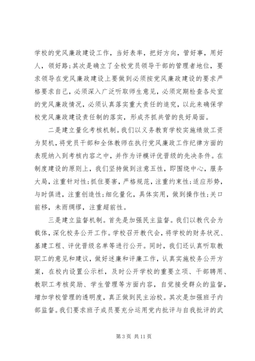 小学党风廉政建设自查报告【精选】.docx
