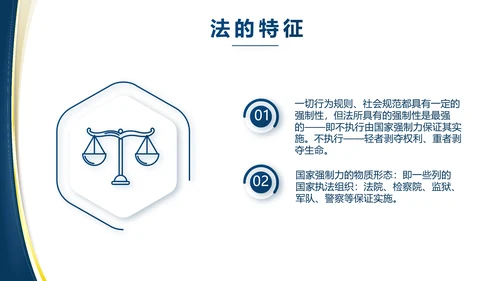 蓝色大气党建法律讲座工作总结PPT