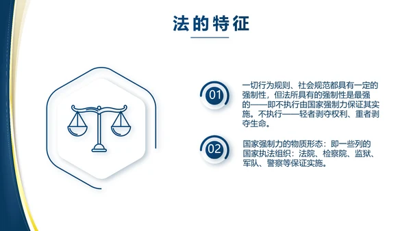 蓝色大气党建法律讲座工作总结PPT
