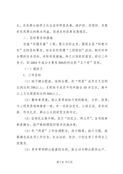 关于在全乡农村基层组织中实施“双强双富”工.docx