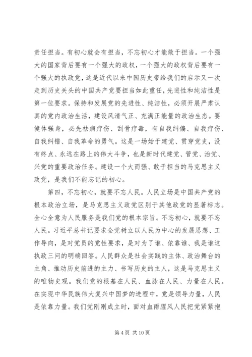 初心和使命重点发言两篇.docx