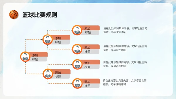 创意水彩风篮球比赛篮球培训班篮球班介绍培训ppt模板