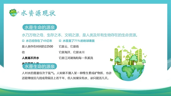 全国城市节水宣传周节约用水宣传PPT课件